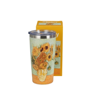 Kubek termiczny prosty SUNFLOWERS inspired by Van Gogh