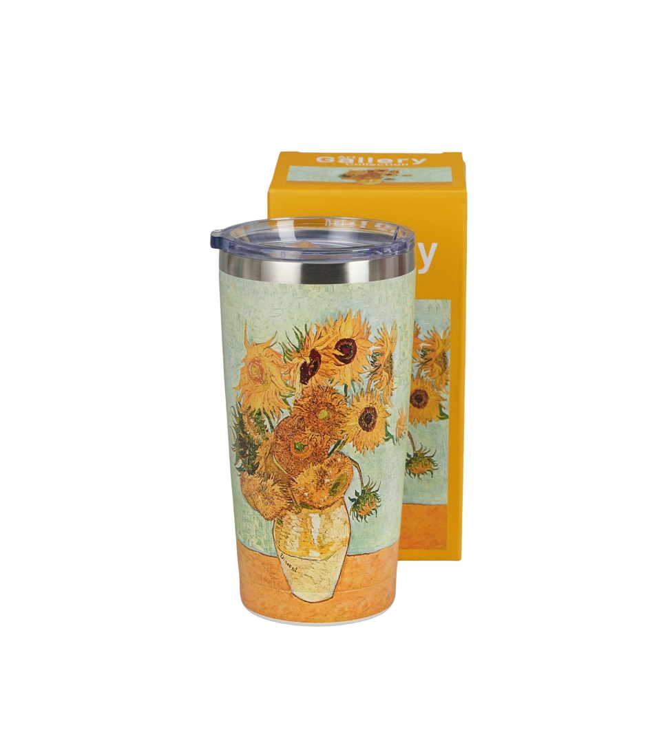 Kubek termiczny prosty SUNFLOWERS inspired by Van Gogh