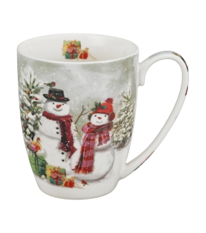 Kubek classic w pudełku z kokardą SNOWMAN SMILE