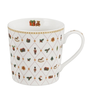 Kubek 360 ml w opakowaniu choinka ORNAMENT JOY