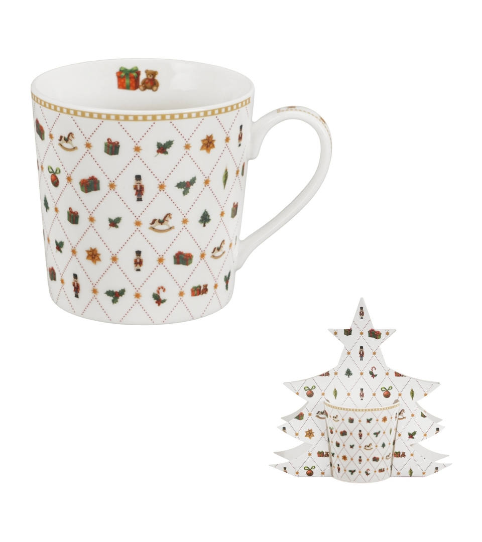 Kubek 360 ml w opakowaniu choinka ORNAMENT JOY