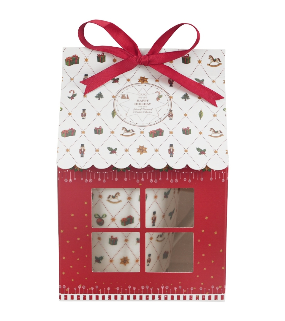 Kubek z zaparzaczem w opakowaniu domek ORNAMENT JOY