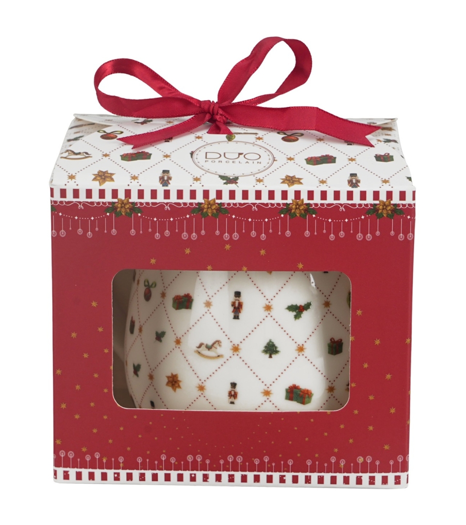 Zaparzacz baryłka w pudełku z kokardą ORNAMENT JOY