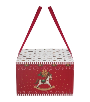 2 Filiżanki ze spodkami w pudełku z uchwytem ORNAMENT JOY