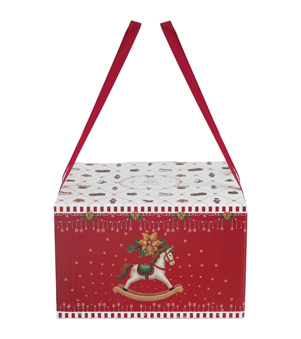 2 Filiżanki ze spodkami w pudełku z uchwytem ORNAMENT JOY
