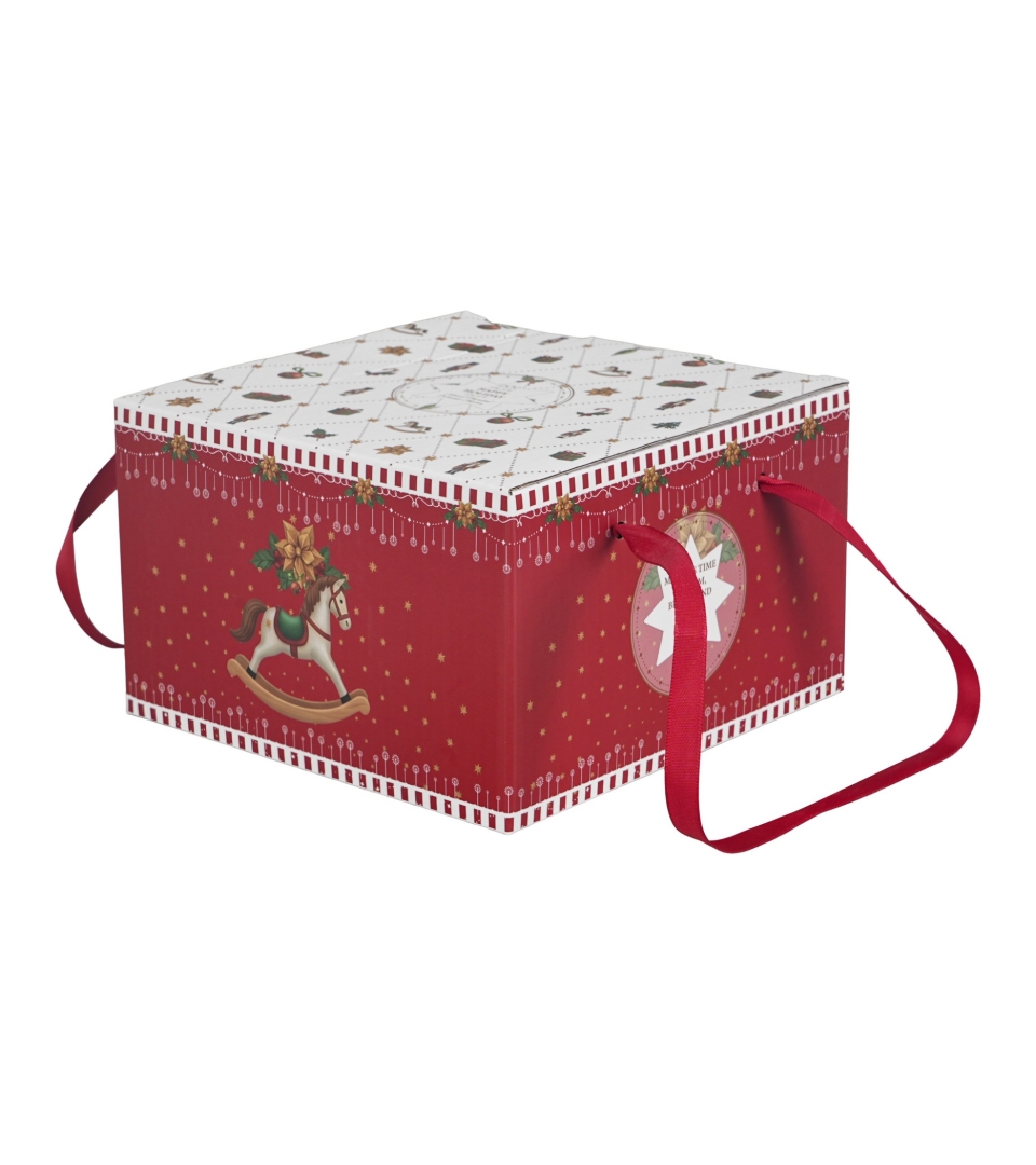 2 Filiżanki ze spodkami w pudełku z uchwytem ORNAMENT JOY