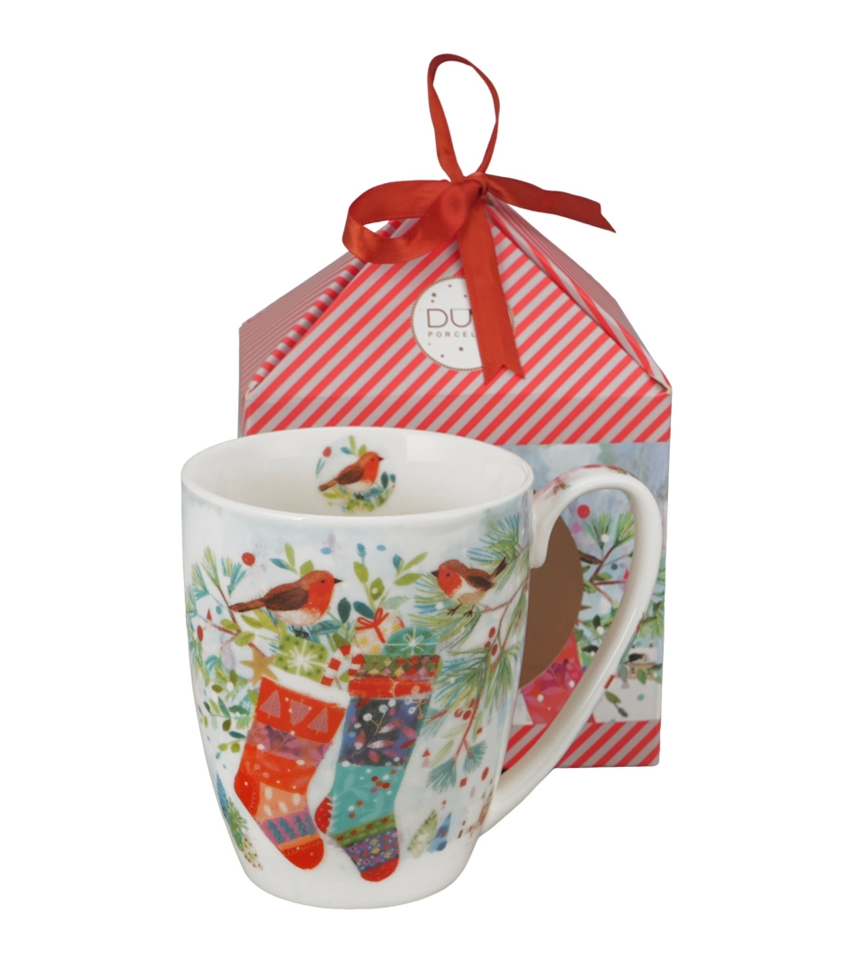 Kubek classic w pudełku z kokardą CHRISTMAS SOCKS