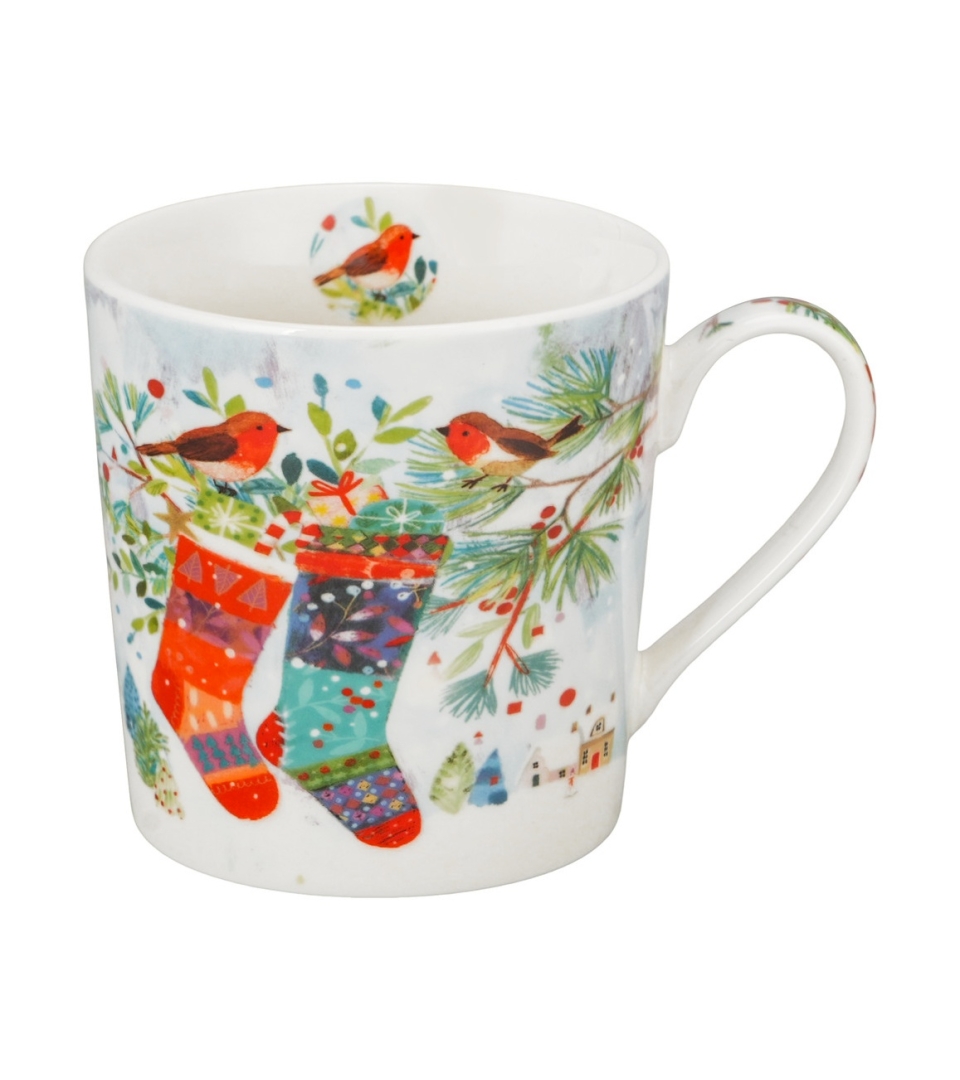Kubek 360 ml w opakowaniu choinka CHRISTMAS SOCKS
