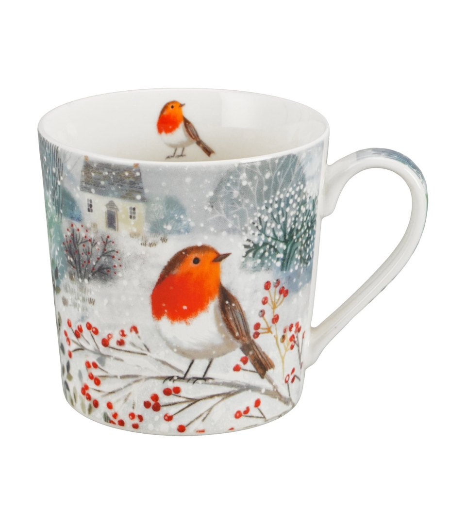 Kubek w opakowaniu domek ROBIN IN SNOW
