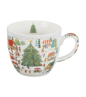 Kubek 460 ml "w koszyczku" CHRISTMAS MARKET