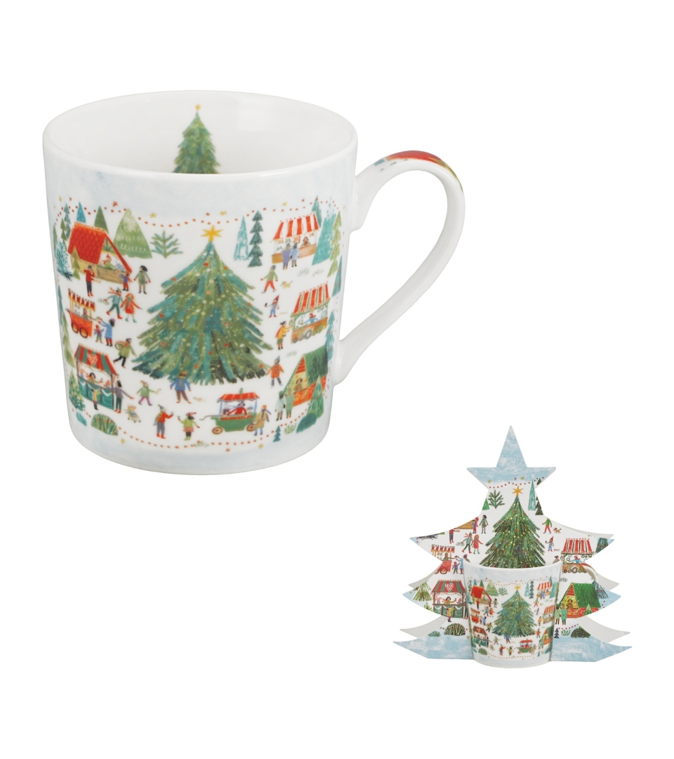 Kubek 360 ml w opakowaniu choinka CHRISTMAS MARKET
