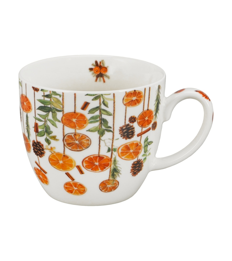Kubek 460 ml "w koszyczku" WINTER FRUITS