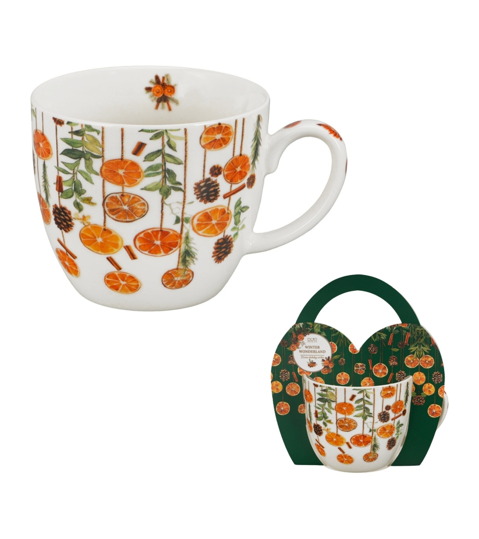 Kubek 460 ml "w koszyczku" WINTER FRUITS