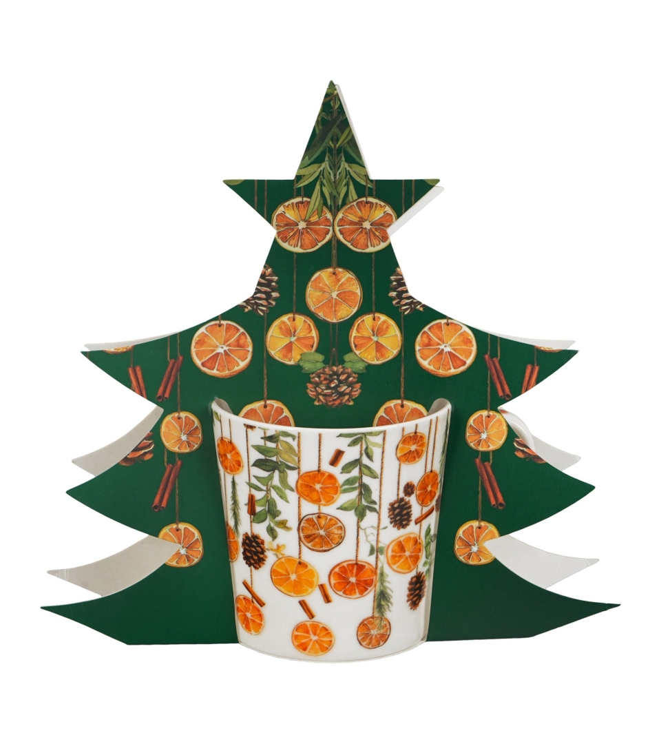 Kubek 360 ml w opakowaniu choinka WINTER FRUITS
