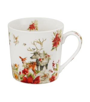 Kubek 360 ml w opakowaniu choinka WINTER FRIENDS
