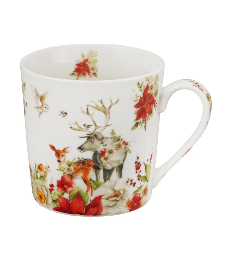 Kubek 360 ml w opakowaniu choinka WINTER FRIENDS