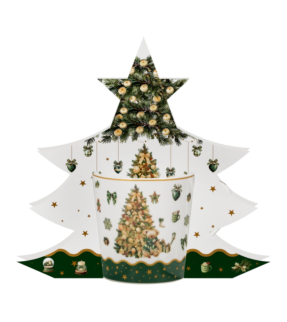 Kubek 400 ml w opakowaniu choinka TREE SPARKLE