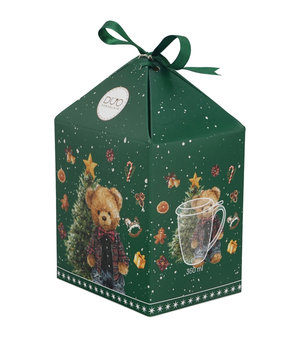 Kubek z zaparzaczem w pudełku z kokardą TEDDY NOEL