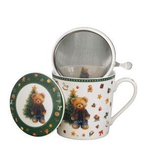 Kubek z zaparzaczem w opakowaniu domek TEDDY NOEL