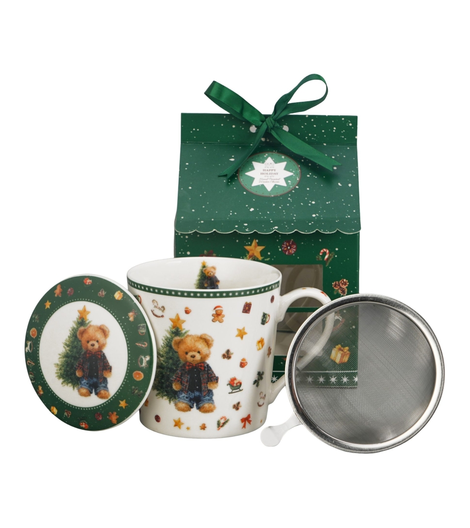 Kubek z zaparzaczem w opakowaniu domek TEDDY NOEL