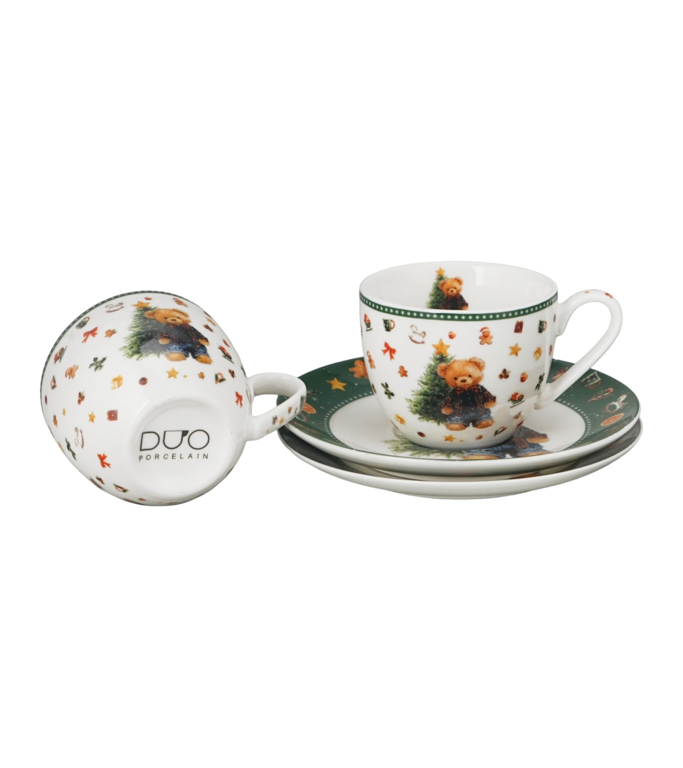 2 filiżanki espresso ze spodkami w pudełku z uchwytem TEDDY NOEL