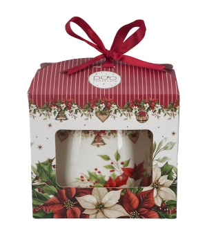 Zaparzacz baryłka w pudełku z kokardą CHRISTMAS FLOWER