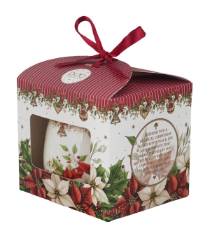 Zaparzacz baryłka w pudełku z kokardą CHRISTMAS FLOWER