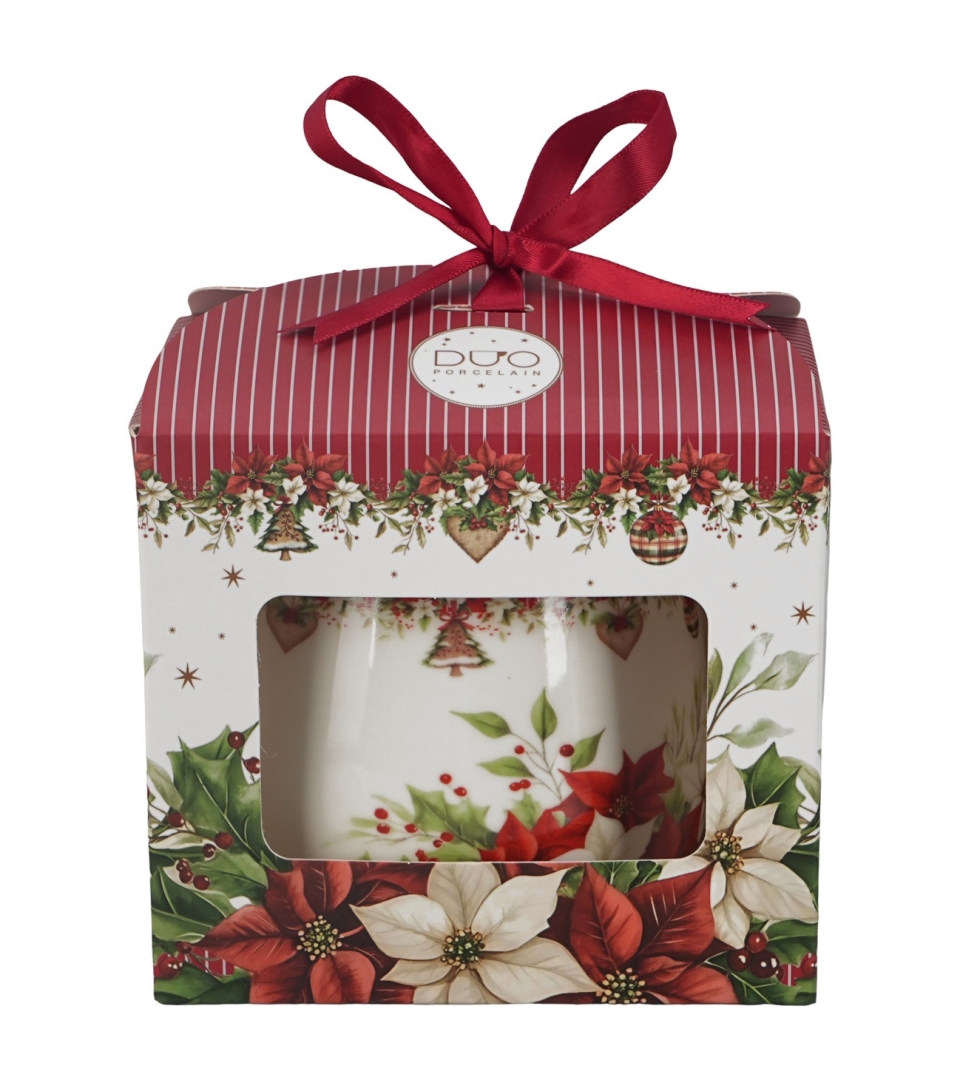 Zaparzacz baryłka w pudełku z kokardą CHRISTMAS FLOWER