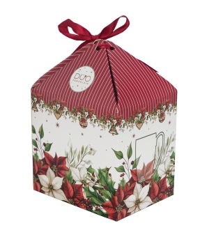 Kubek classic w pudełku z kokardą CHRISTMAS FLOWER