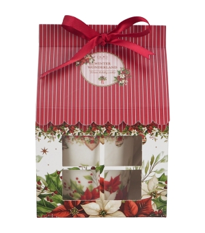 Kubek w opakowaniu domek CHRISTMAS FLOWER