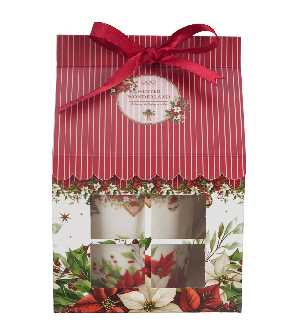 Kubek w opakowaniu domek CHRISTMAS FLOWER