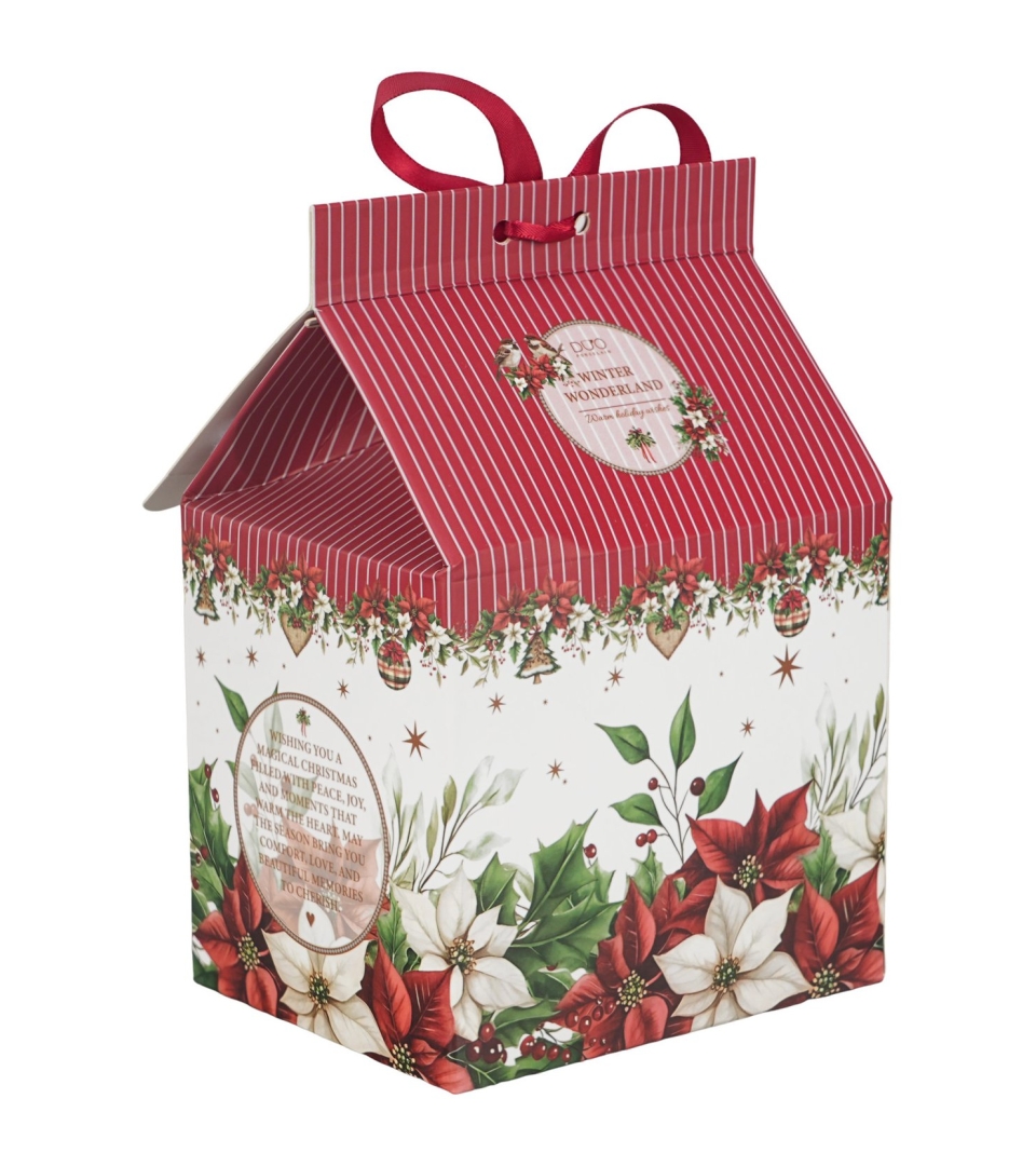 Kubek z zaparzaczem w opakowaniu domek CHRISTMAS FLOWER