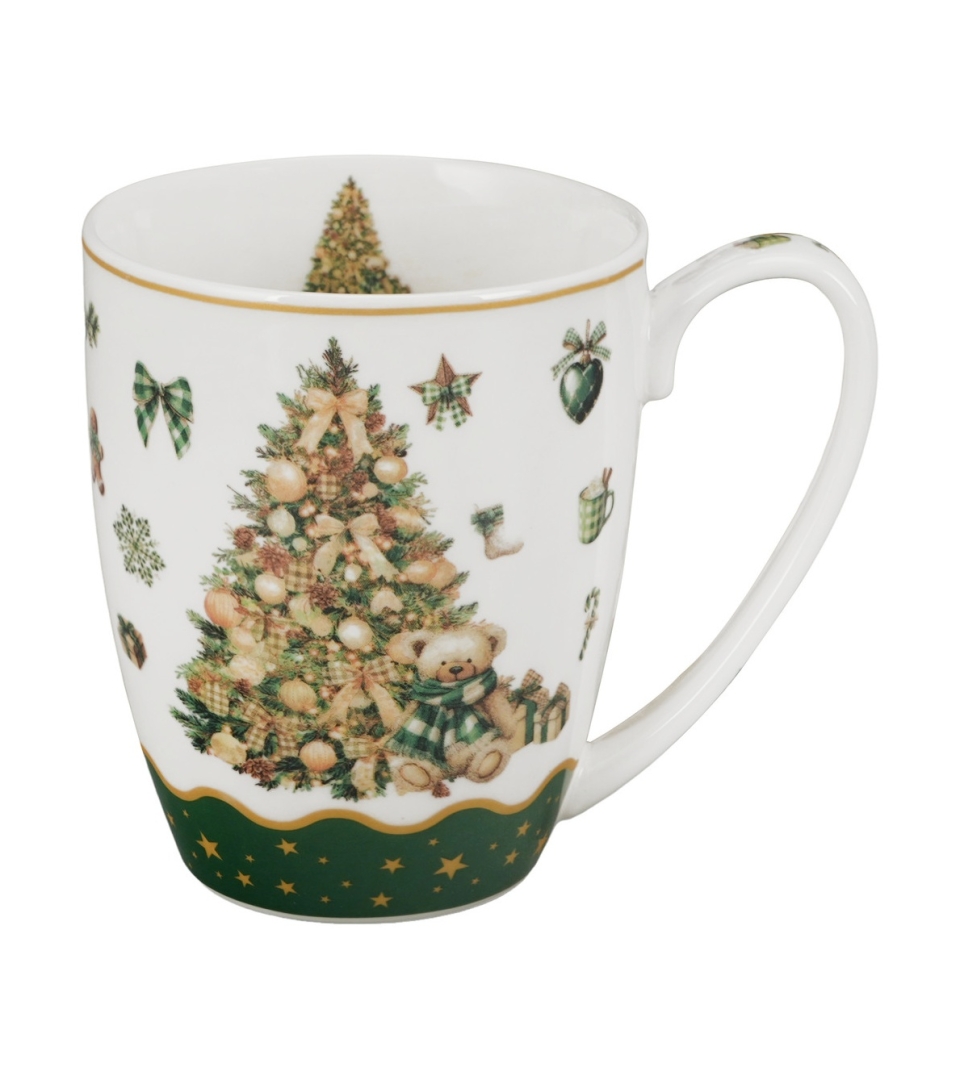 Kubek classic w pudełku z kokardą TREE SPARKLE