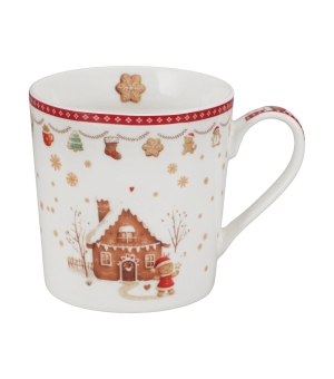 Kubek 360 ml w opakowaniu choinka GINGERBREAD HOUSE
