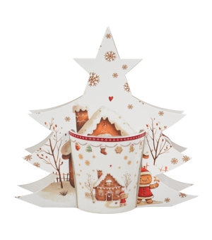 Kubek 360 ml w opakowaniu choinka GINGERBREAD HOUSE
