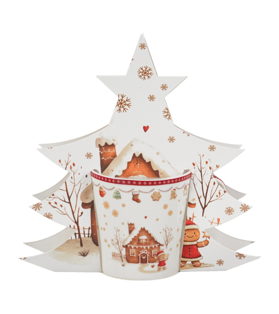 Kubek 360 ml w opakowaniu choinka GINGERBREAD HOUSE