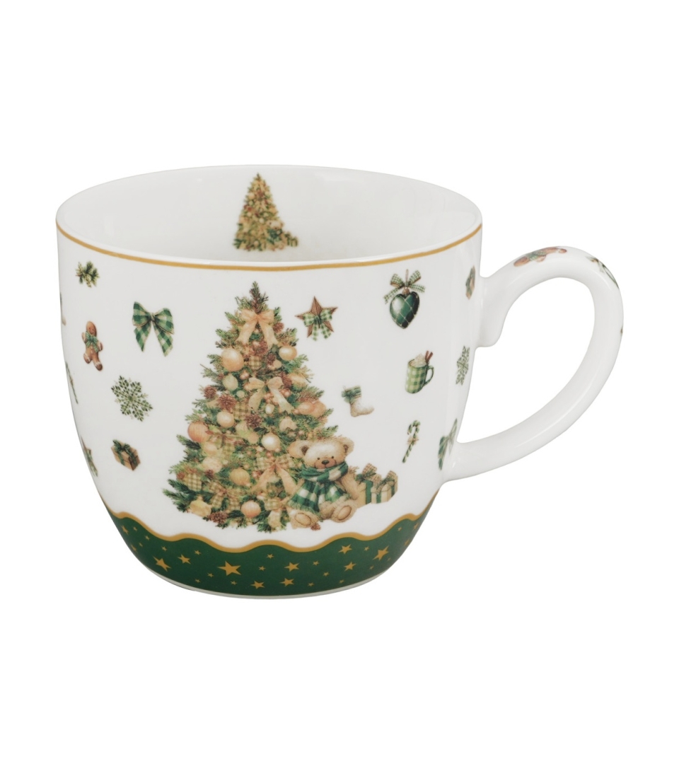 Kubek 460 ml "w koszyczku" TREE SPARKLE