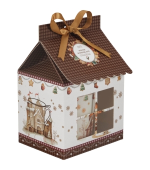 Kubek z zaparzaczem w opakowaniu domek GINGERBREAD HOUSE