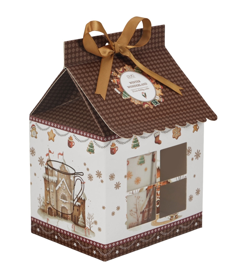 Kubek z zaparzaczem w opakowaniu domek GINGERBREAD HOUSE