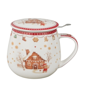 Zaparzacz baryłka w pudełku z kokardą GINGERBREAD HOUSE