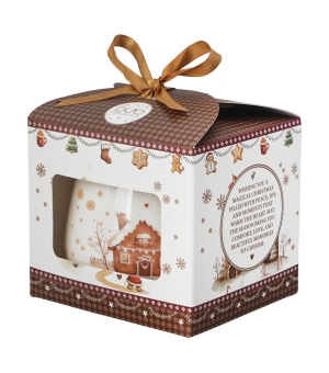 Zaparzacz baryłka w pudełku z kokardą GINGERBREAD HOUSE