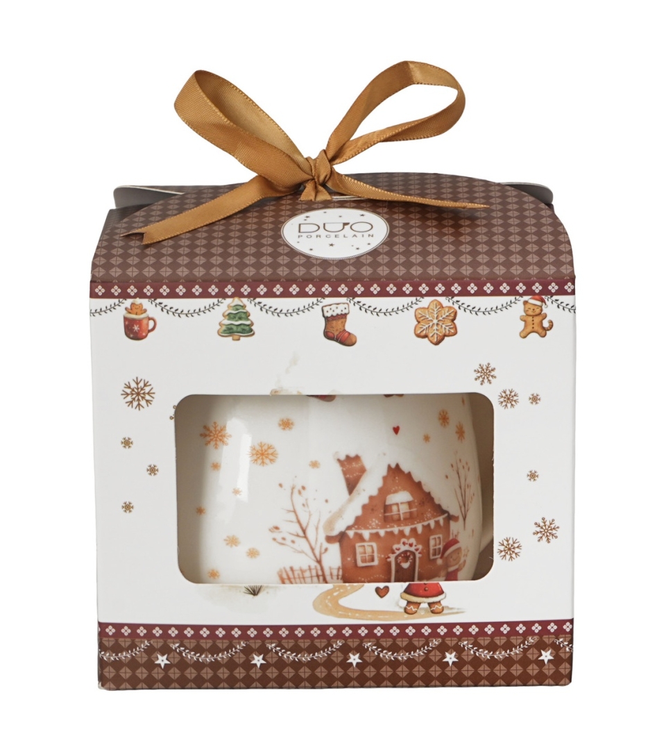 Zaparzacz baryłka w pudełku z kokardą GINGERBREAD HOUSE