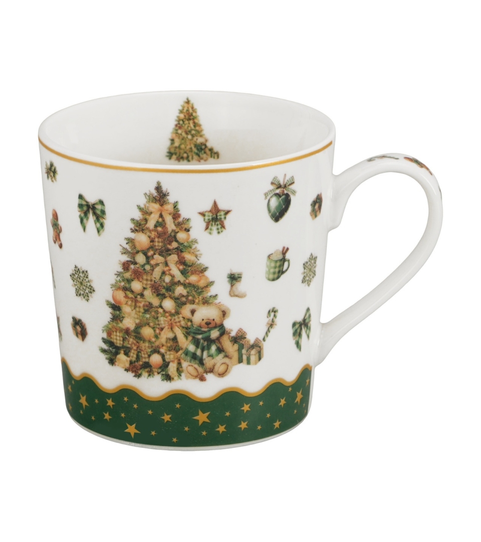 Kubek z zaparzaczem w pudełku z kokardą TREE SPARKLE