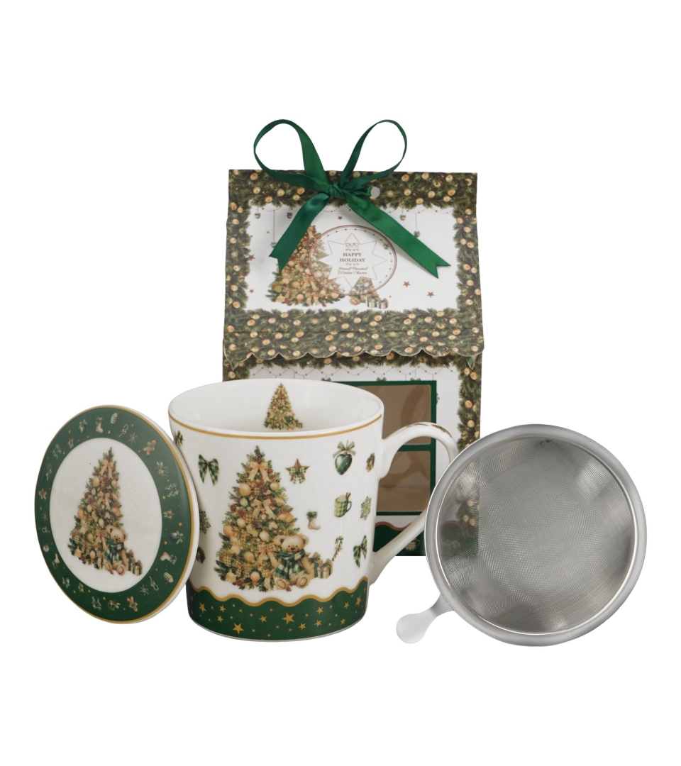 Kubek z zaparzaczem w opakowaniu domek TREE SPARKLE