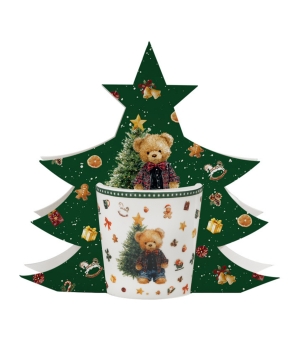 Kubek 400 ml w opakowaniu choinka TEDDY NOEL