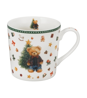 Kubek 400 ml w opakowaniu choinka TEDDY NOEL